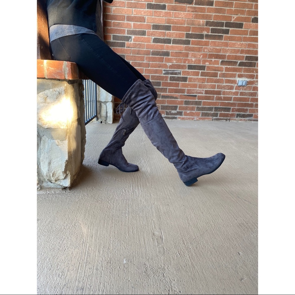 Catherine Malandrino Gray Over The Knee Boots